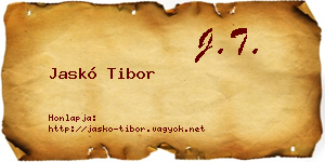 Jaskó Tibor névjegykártya